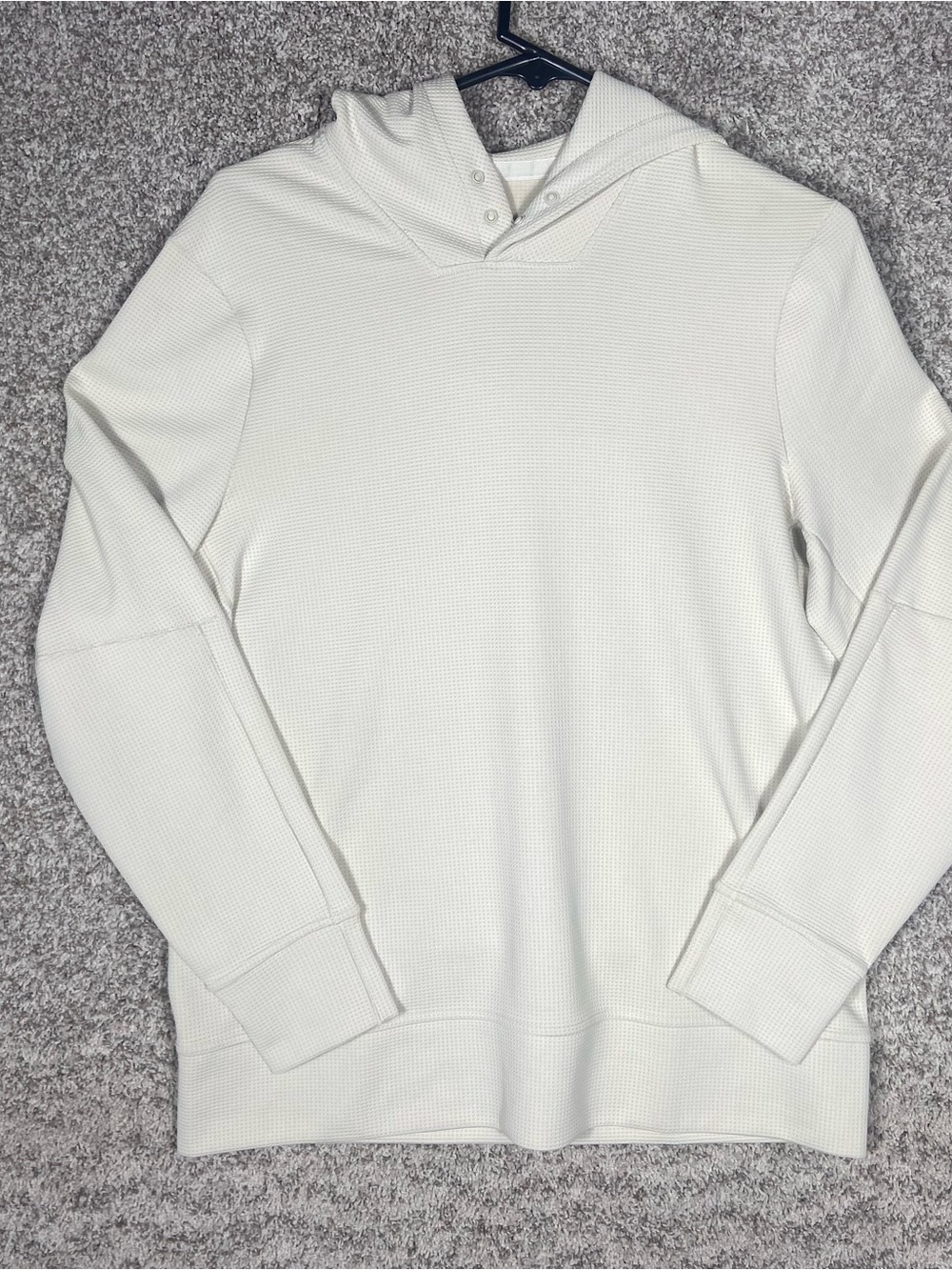 lululemon athletica Men's Long Sleeve Hooded Waffle Knit Pullover - Off-White